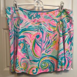 NWT Lilly Pulitzer Luxletic Aila Skort Carnivale Coral